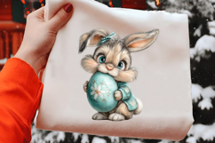Watercolor Easter Cute Baby Bunny Clipart Product Image 2
