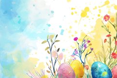 Watercolor Easter Digital Paper Background Product Image 1