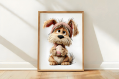 Watercolor Easter Dog Clipart Product Image 3