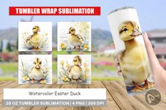Tumbler Wrap Watercolor Easter Duck Product Image 1