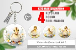 Keychain Watercolor Easter Duck Product Image 1