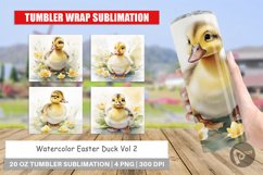 Tumbler Wrap Watercolor Easter Duck Product Image 1
