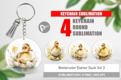 Keychain Watercolor Easter Duck Product Image 1