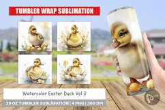 Tumbler Wrap Watercolor Easter Duck Product Image 1