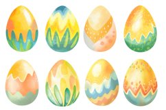 Watercolor Easter Egg Clipart Bundle Product Image 2