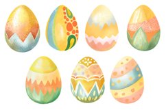 Watercolor Easter Egg Clipart Bundle Product Image 4