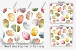 Watercolor Easter Eggs Skinny Tumbler Product Image 1