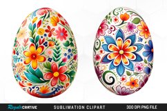 Watercolor Easter Eggs PNG Set Clipart Product Image 1