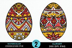 Watercolor Easter Eggs Graphic Clipart Product Image 1