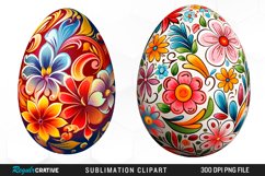 Watercolor Easter Eggs PNG Set Clipart Product Image 1