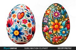 Watercolor Easter Eggs PNG Set Clipart Product Image 1