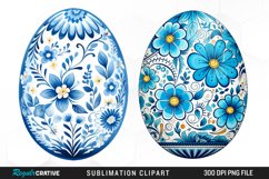 Watercolor Easter Eggs PNG Set Clipart Product Image 1