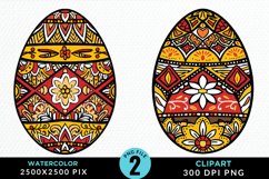 Watercolor Easter Eggs PNG Set Clipart Product Image 1