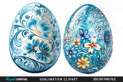 Watercolor Easter Eggs PNG Set Clipart Product Image 1