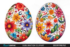 Watercolor Easter Eggs PNG Set Clipart Product Image 1
