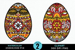 Watercolor Easter Eggs Graphic Clipart Product Image 1