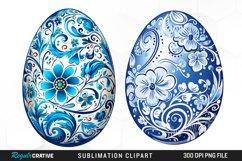 Watercolor Easter Eggs PNG Set Clipart Product Image 1