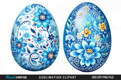 Watercolor Easter Eggs PNG Set Clipart Product Image 1