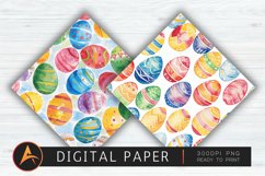 Watercolor Easter Eggs Wallpaper Product Image 1