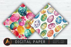 Watercolor Easter Eggs Wallpaper Product Image 1