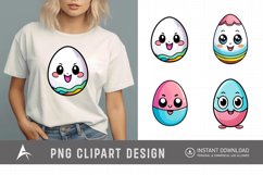 Watercolor Easter Emoji Egg Clipart Product Image 1