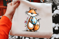 Watercolor Easter Fox Clipart Product Image 2