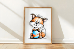 Watercolor Easter Fox Clipart Product Image 3