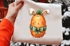 Watercolor Easter Funny Carrot Clipart Product Image 2