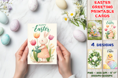 Cute Easter Greeting Cards. Printable Happy Easter Design Product Image 1