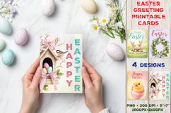 Cute Easter Greeting Cards. Printable Happy Easter Design Product Image 1