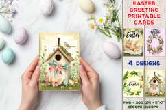 Cute Easter Greeting Cards. Printable Happy Easter Design Product Image 1