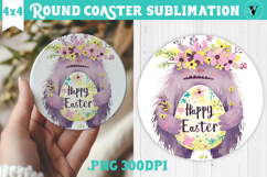 Easter Round Coaster | Watercolor Troll | Happy Easter Product Image 1