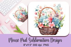 Watercolor Easter Sublimation Mouse Pad Sublimation|PNG Product Image 1