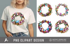 Watercolor Easter Wreath Clipart Product Image 1