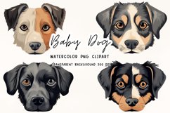 Baby Dog Watercolor Clipart Png Product Image 1