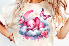 watercolor elephant cloud png, cute elephant clipart, baby elephant watercolor, nursery elephant sublimation, pastel elephant png, dreamy elephant printable, watercolor elephant art, elephant cloud illustration, baby shower elephant clipart, soft watercol