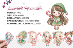 Watercolor Elf Girl Clip Art Cute Fantasy Character PNG Set Product Image 5