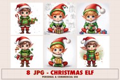 Christmas bundle illustration, Christmas watercolor clipart Product Image 18