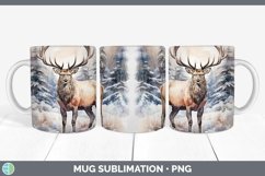GorgeousWatercolor Elks Mug Wrap design.
