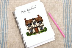 Watercolor English Village House Clipart Bundle Product Image 4