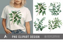 Watercolor Eucalyptus Clipart Product Image 1