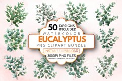 Watercolor Eucalyptus Clipart Bundle Product Image 1