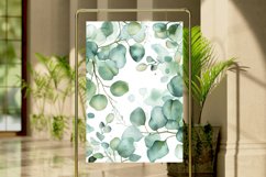 Watercolor Eucalyptus Seamless Digital Paper Bundle Product Image 5
