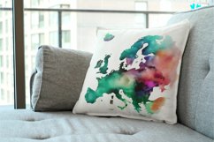 Watercolour Europe map clipart, home and gift decor digital Product Image 6