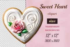 Enhance your project with this exquisite clipart of a heart with cream and chocolate. Perfect addition to greeting cards, banners, and advertising materials!