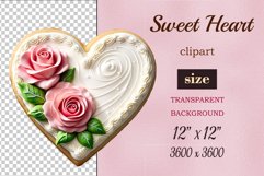 Enhance your project with this exquisite clipart of a heart with cream and chocolate. Perfect addition to greeting cards, banners, and advertising materials!