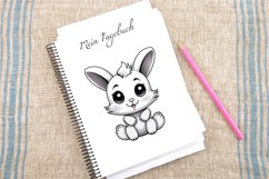 Watercolor Cute Bunny Clipart Bundle Product Image 4
