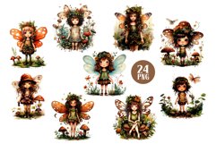 Watercolor Fairies. Fantasy PNG Clipart. Product Image 2