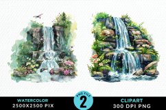 Watercolor Fairy Falls PNG Set Clipart Product Image 1