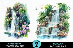 Watercolor Fairy Falls Graphic Clipart Product Image 1